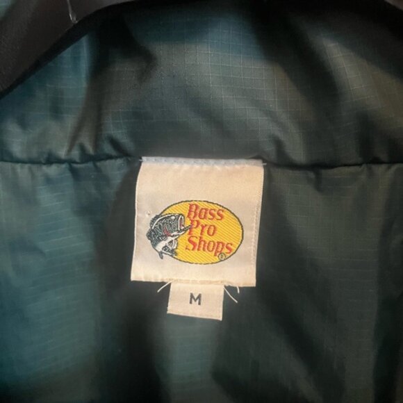 Bass pro shop wind jacket hidden hood full zip pockets mens M - Picture 4 of 6